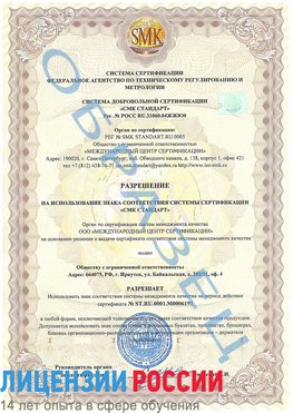 Образец разрешение Дальнегорск Сертификат ISO 50001